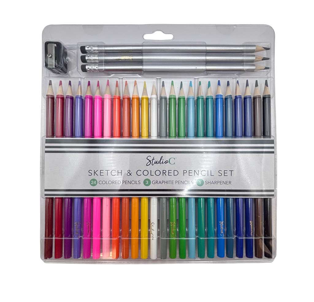 Sketch & Colored Pencil Sets - Sharpener Included case of 36