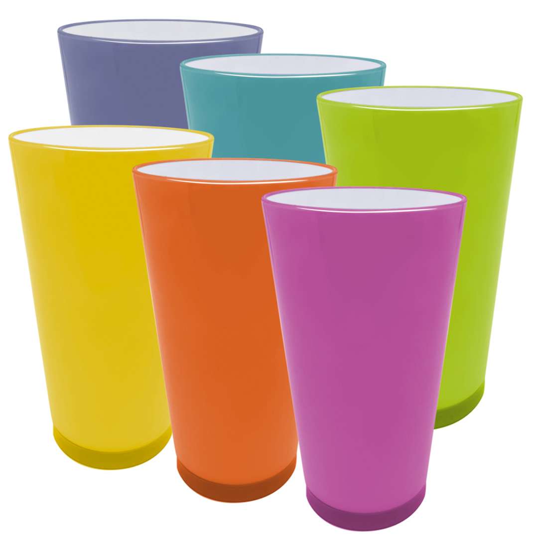 Plastic Tumblers - Assorted, 18.6 oz case of 24