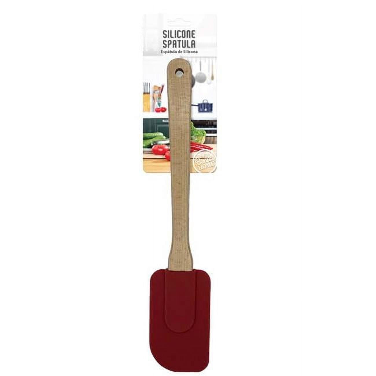 Picture of DDI 2363026 Silicone Spatulas with Wood Handle&#44; Red - Case of 48