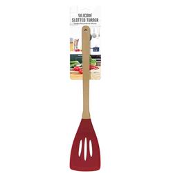 Picture of DDI 2363029 12.5 in. Silicone Slotted Turners with Wood Handle&#44; Red - Case of 48