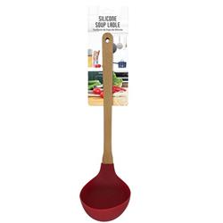 Picture of DDI 2363031 Silicone Ladles with Wood Handle&#44; Red - Case of 48
