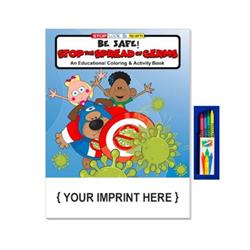 Picture of DDI 2362414 Fun Pack Coloring Book with Be Safe Stop the Spread of Germs - Case of 72