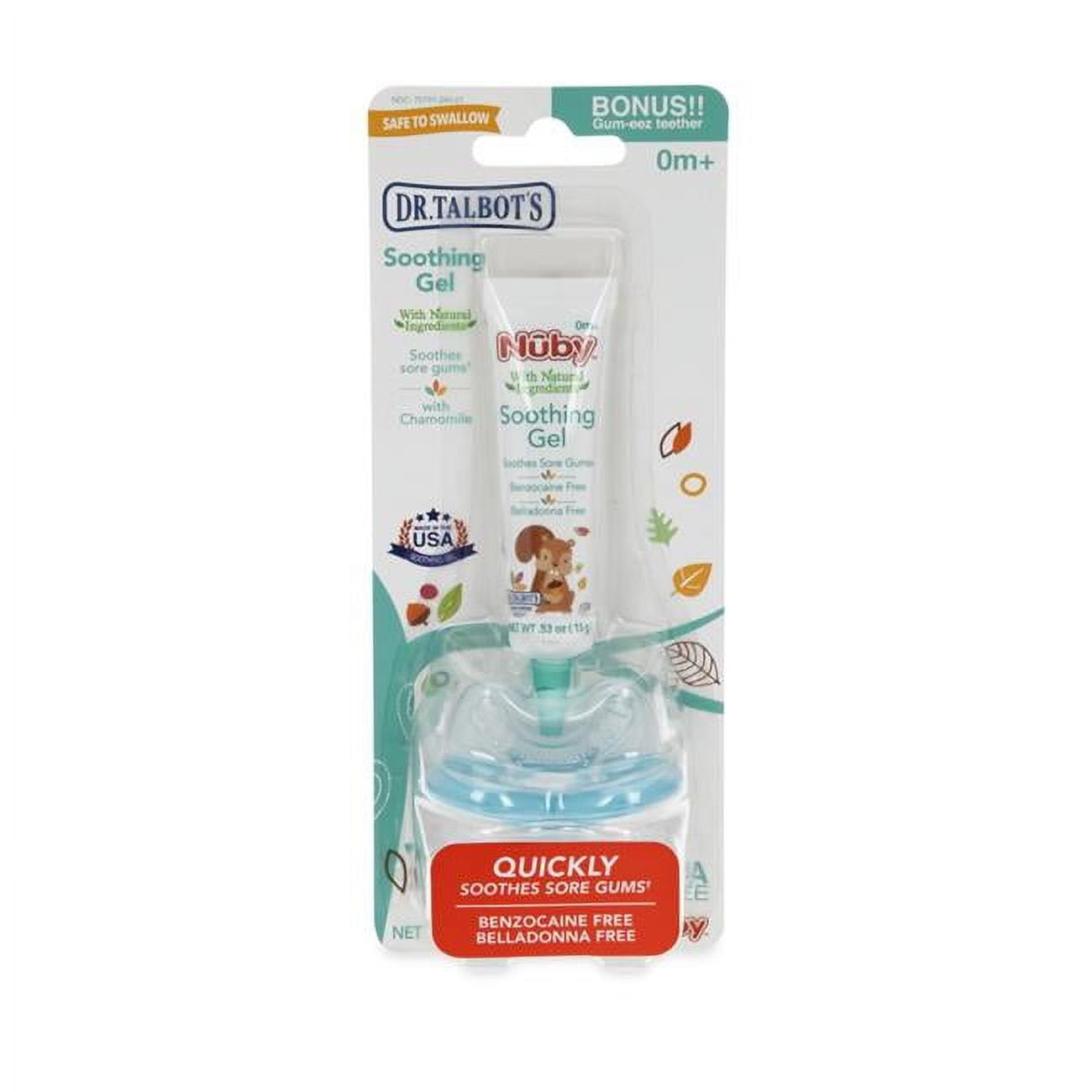 Picture of DDI 2362488 0.53 fl oz Dr. Talbots Soothing Gel for Sore Gums - Bonus Gum-eez Teether Combo - Case of 48