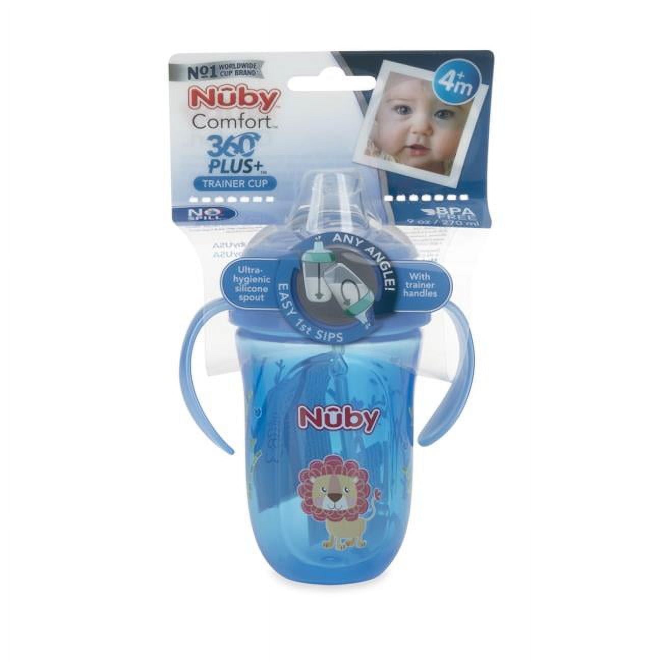 Picture of DDI 2362501 9 oz 4M Plus Nuby 360 Trainer Cups&#44; Blue - Case of 12