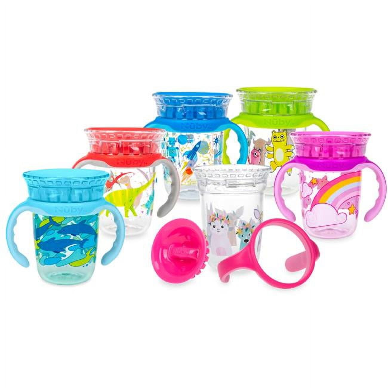 Picture of DDI 2362509 10 oz 12M Plus 360 Edge Rim Nuby 2 Stage Drinking Cups - Case of 48