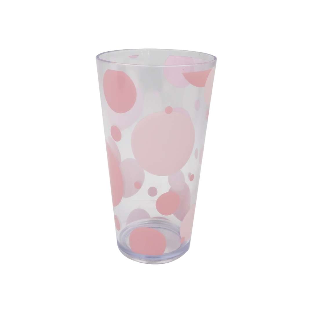 Plastic Tumblers - Pink Bubbles, 20 oz case of 96