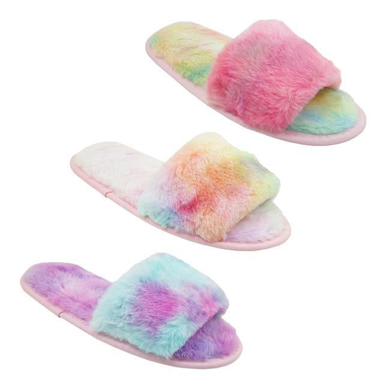 Picture of Babe 2362037 Womens Slippers with Tie Dye&#44; Open Toe - Size 5-10 - Case of 36