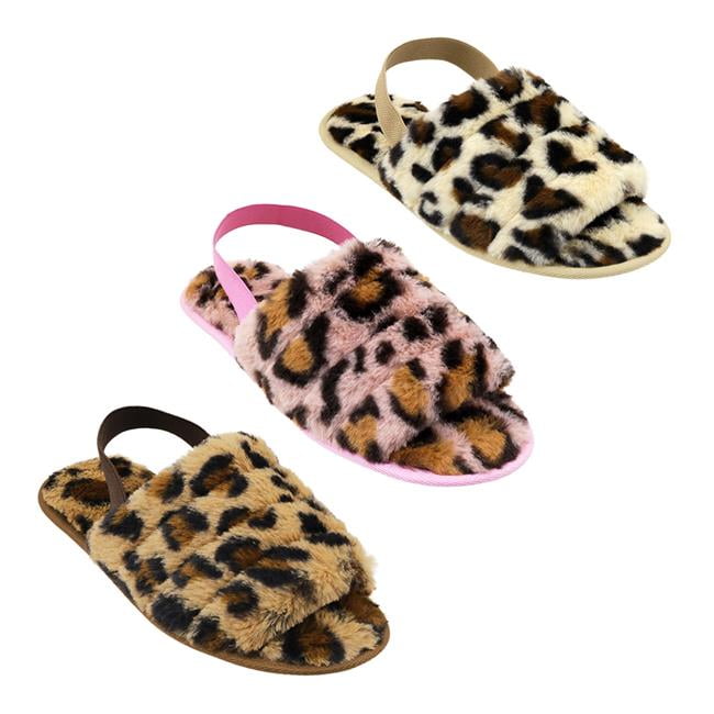 Picture of Babe 2362039 Womens Slingback Slippers with Leopard Print - Size 6-10 - Case of 36