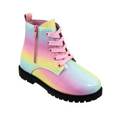 Picture of Babe 2362061 Girls Side Zip Combat Boots with Tie Dye - Size 11-4 - Case of 12