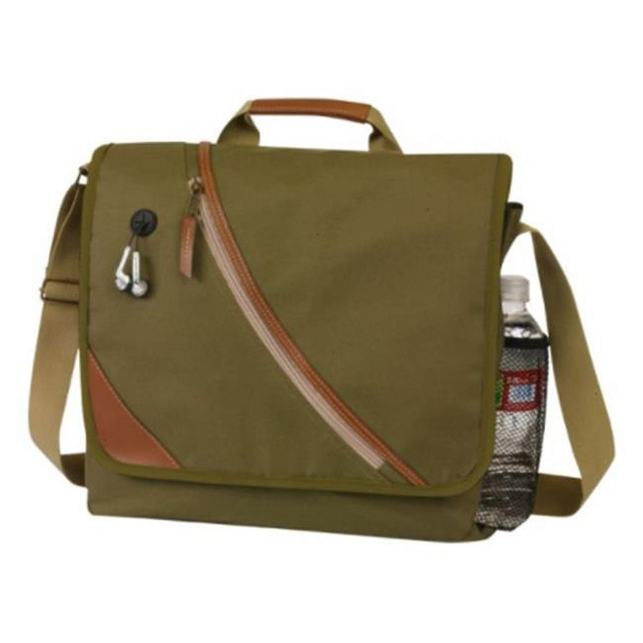 Picture of DDI 2364209 Executive Messenger Bags&#44; Olive Green & Tan - Case of 25
