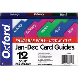 Picture of DDI 2363856 5 x 8 in. Poly Card Guides with 1-3 Tab Cut - Case of 12