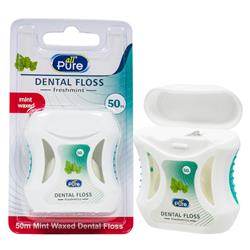2364283 50m Waxed Dental Floss, Mint - Case of 48
