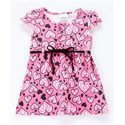 Picture of DDI 2362770 Toddler Girls Printed Dresses with Leopard Hearts Design - Size 2T-4T - Case of 24