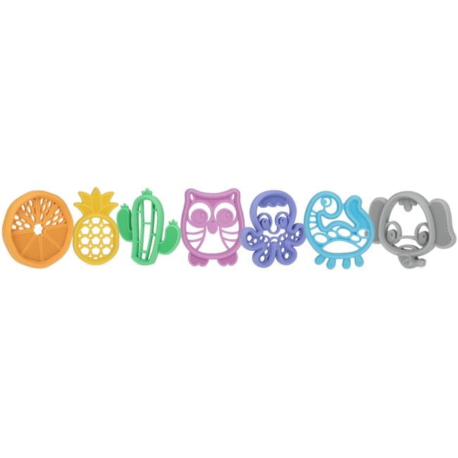 Picture of Nuby 2364772 Nuby Silicone Teether with Massaging Bristles&#44; 3 Month Plus - Assorted Designs - Case of 36 - Pack of 36