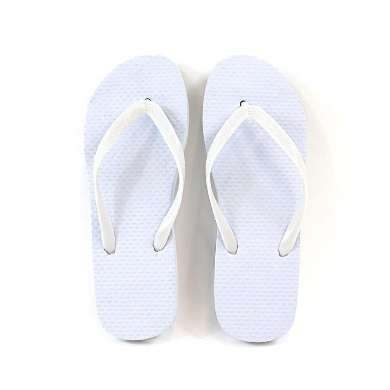 Picture of Big Box 2364255 Big Box of Womens Flip Flops&#44; White - Small&#44; Medium & Large - Pack of 50