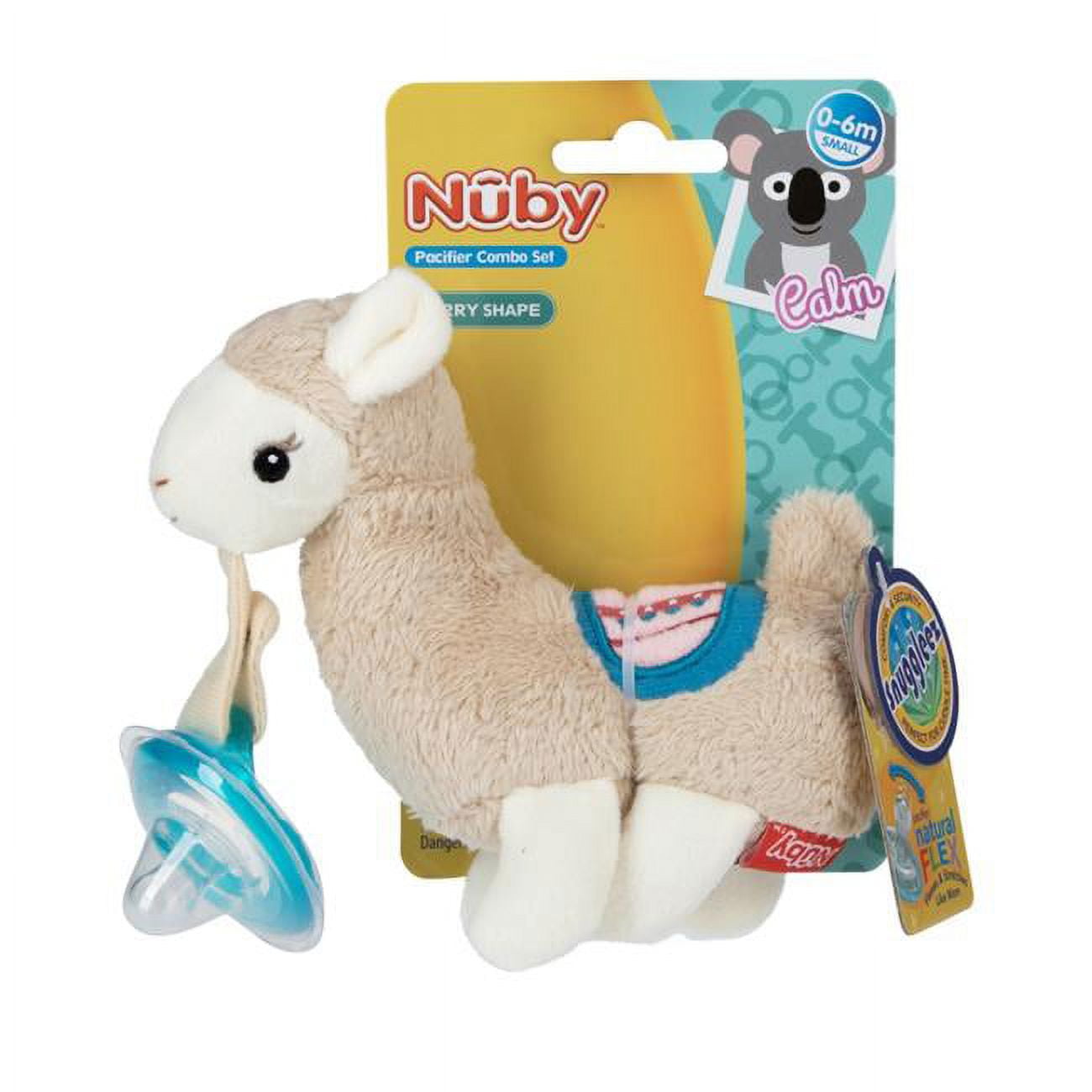 Picture of Nuby 2362506 Natural Cherry Shape Nuby Plush Llama Pacifinder Baby Teether&#44; Case of 12
