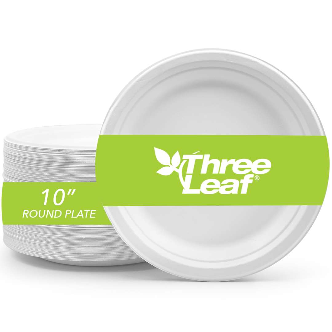 DDI 2365233 9 Disposable Round Plates - Bagasse, 125 Pack case of 4
