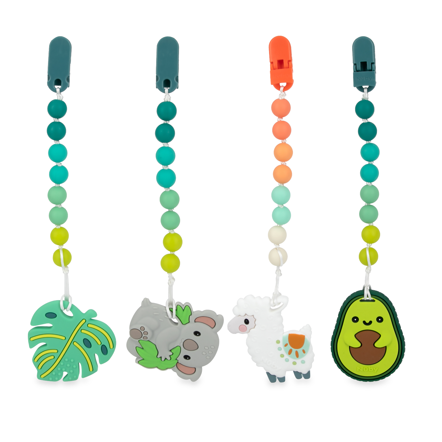 Nuby Silicone Pacifinders w/Teether - 3+ Months case of 16