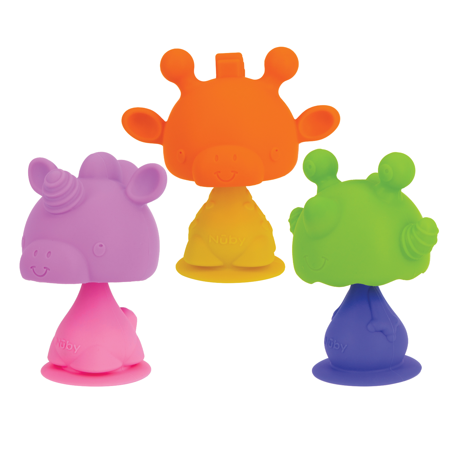 Nuby Silicone Bobble Head Character Teethers - Assorted, 3M+ case of 24