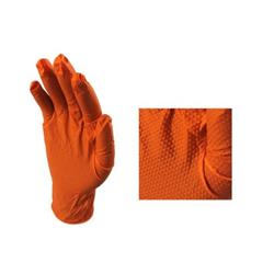 Picture of DDI 2351965 Diamond Textured Grip Nitrile Industrial Gloves&#44; Orange - Extra Large - Case of 10