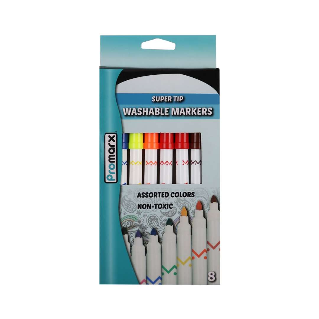 Washable Markers - Super Tip, 8 Pack case of 48