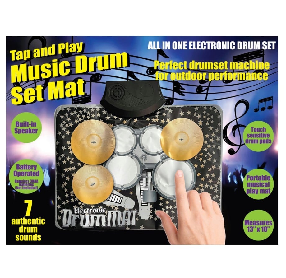 2368058 Tap & Play Music Drum Set Mats - Battery Operated case of 24