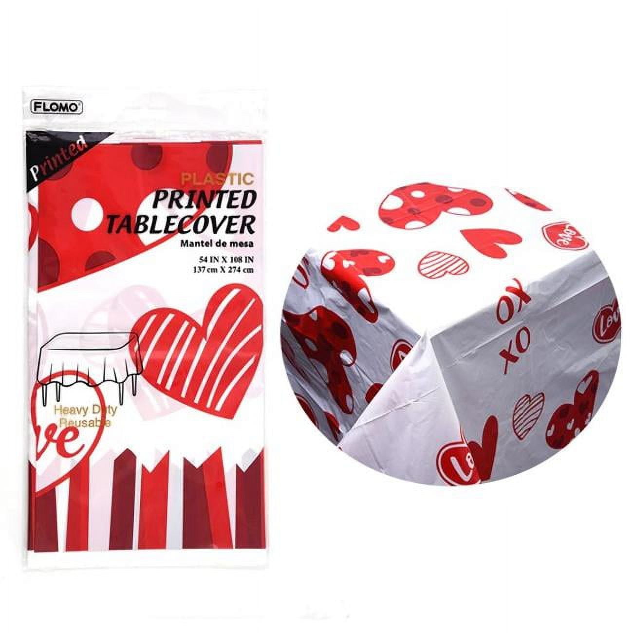 Picture of DDI 2368113 54 x 108 in. Valentine Printed Table Covers&#44; Case of 36