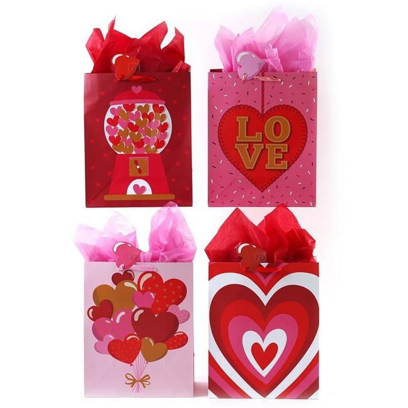 Picture of DDI 2368121 4 Design Happy Hearts Valentine Gift Bags&#44; Extra Large - Case of 108