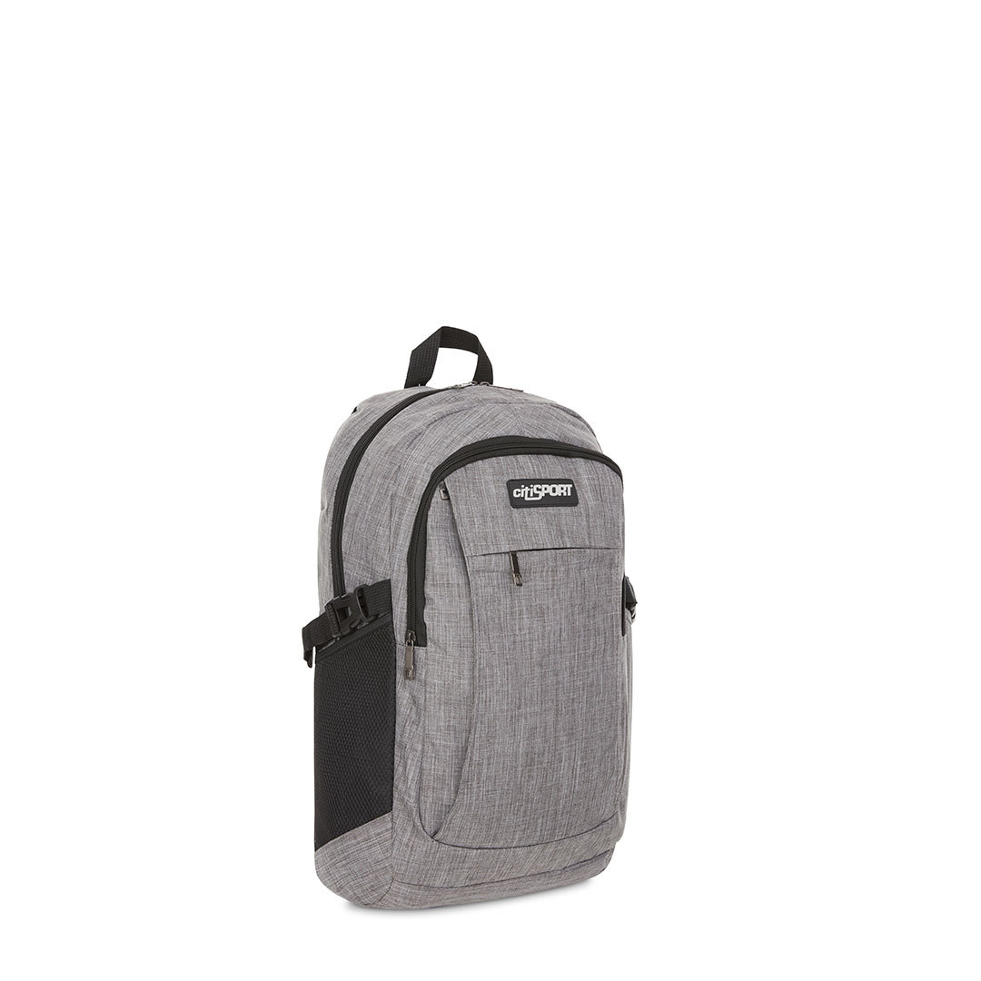 17 Classic Laptop Backpacks - Gray, Multi-Pocket, USB Port case of 12