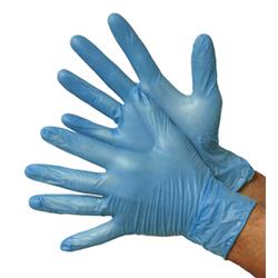 Picture of DDI 2348571 Powder Free Vinyl Industrial Gloves&#44; Blue - Large - Case of 10