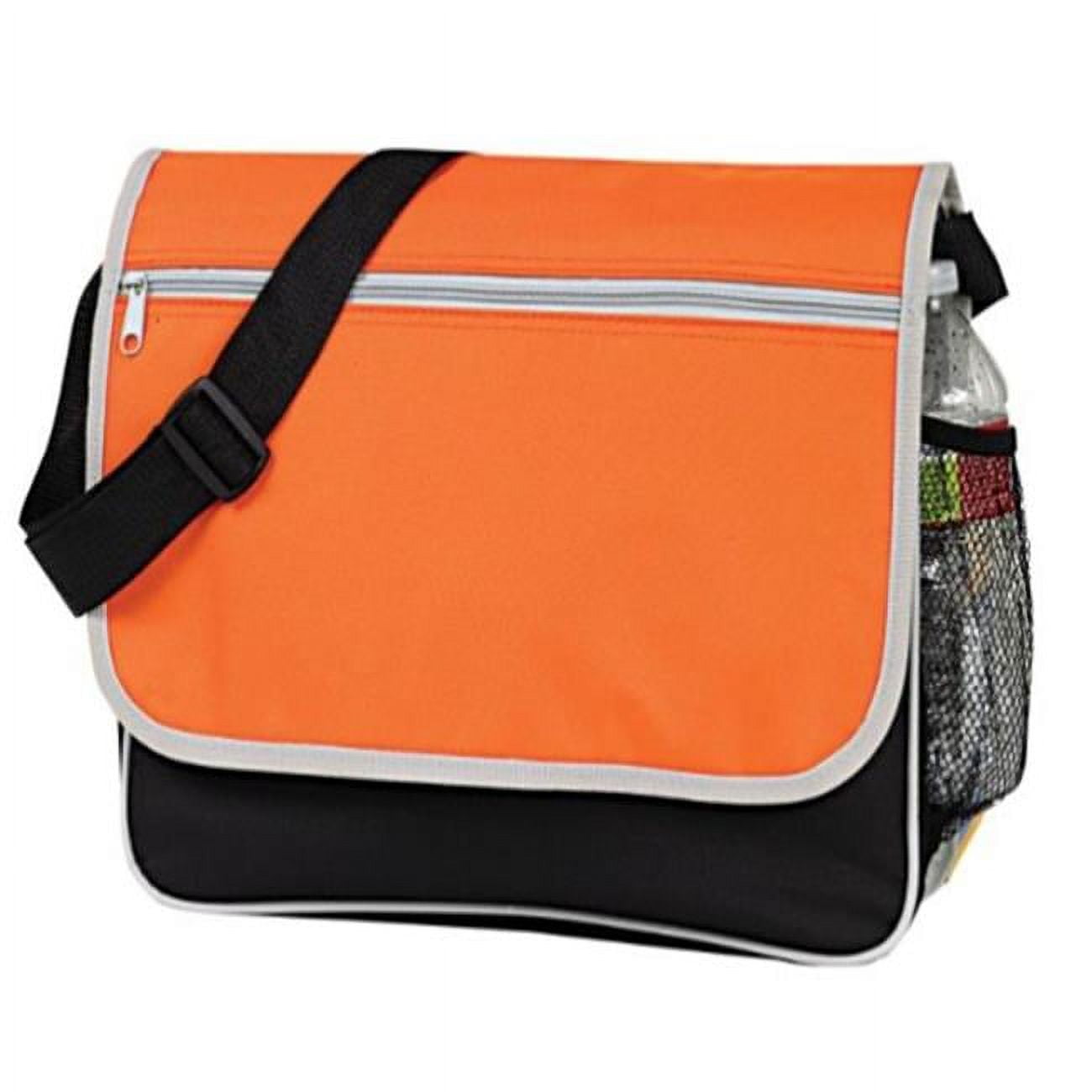 Picture of DDI 2364509 15 x 11.5 x 4.5 in. Large Messenger Bag with Side Mesh Pocket&#44; Orange & Black - Case of 50