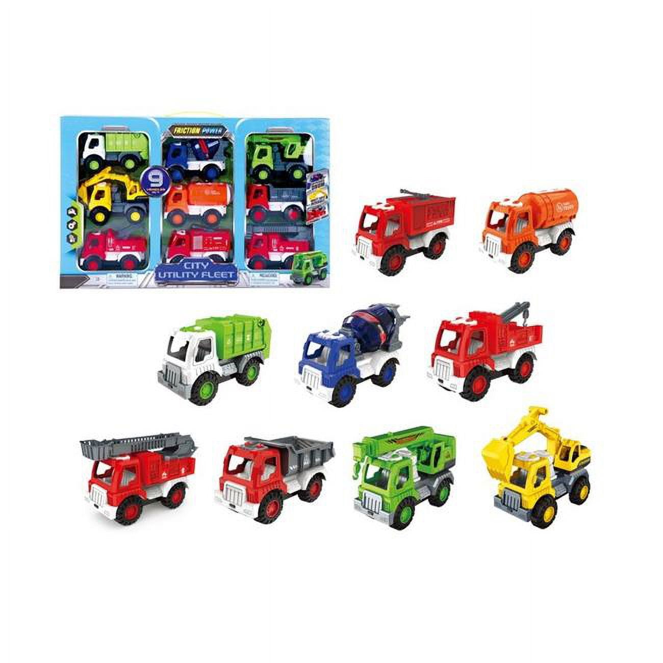 Picture of DDI 2367022 5.5 in. Friction City Utility Toy Vehicle Set&#44; Assorted Color - 9 Piece - Case of 12