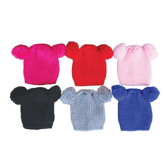 Picture of DDI 2362391 Infant Size Lined Infants Pom Pom Knit Hats&#44; Assorted Color - Pack of 240