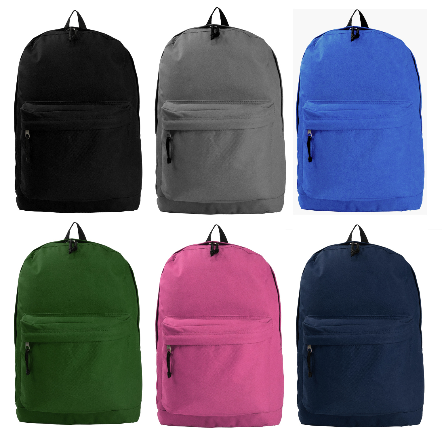 2365525 18 Basic Backpacks - 6 Colors case of 36