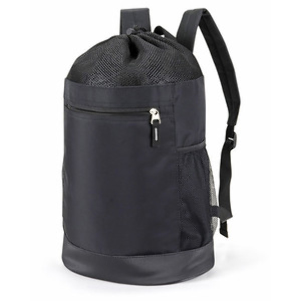 2365173 19 Drawstring Backpacks - Black, Mesh/Microfiber case of 36