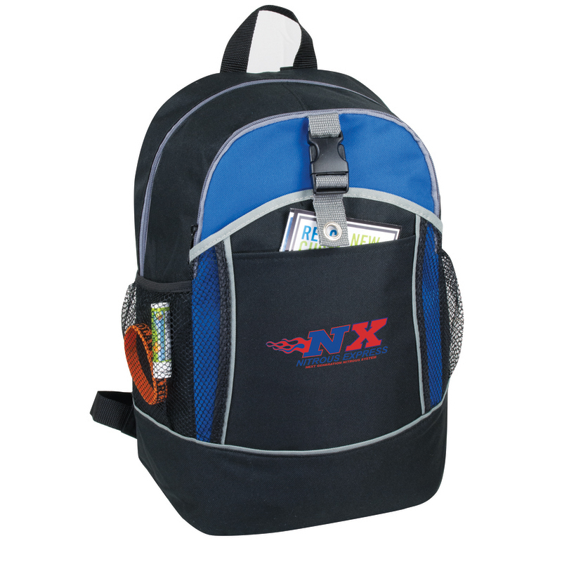 2365185 17 Classic Backpacks - Black/Royal, Side Mesh Pockets case of 24