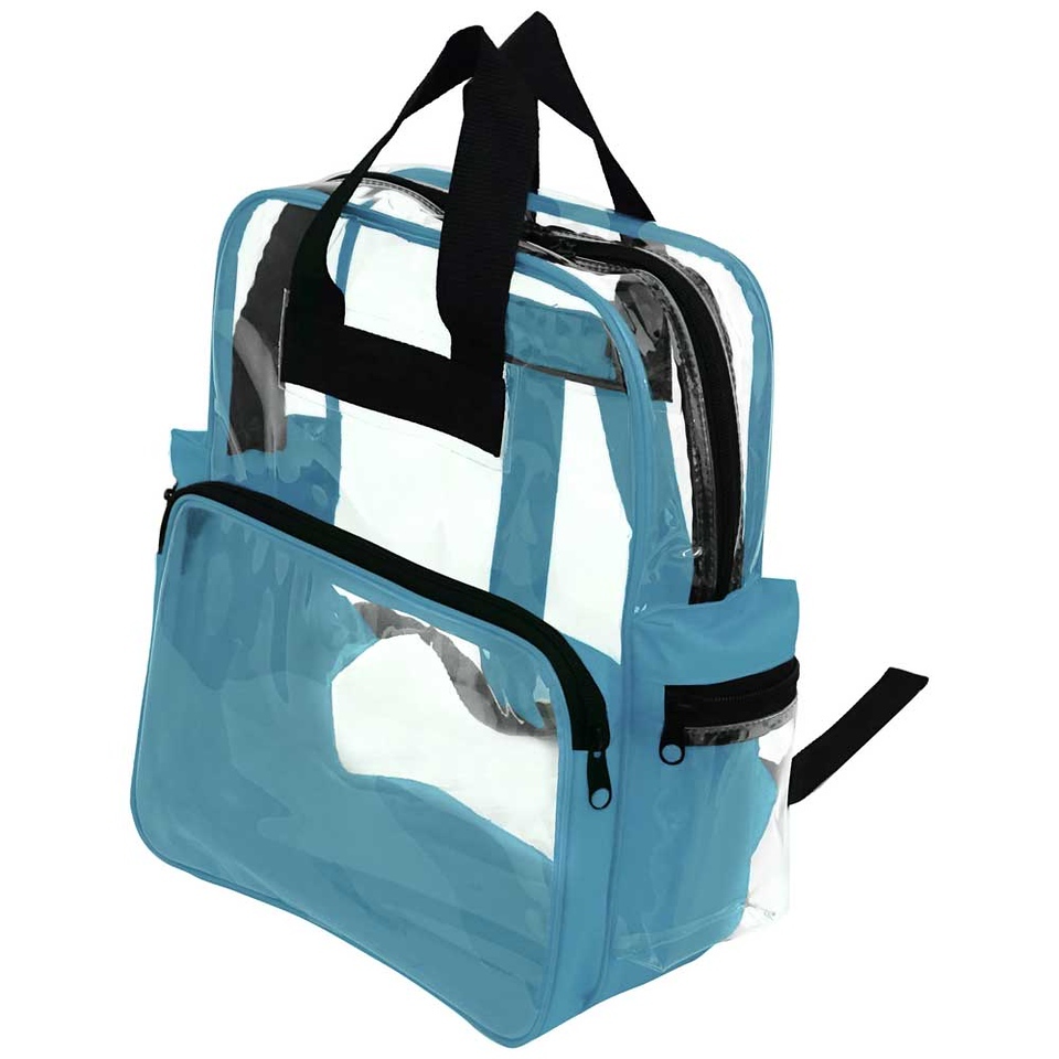 15 Clear Backpacks - Teal Trim case of 24