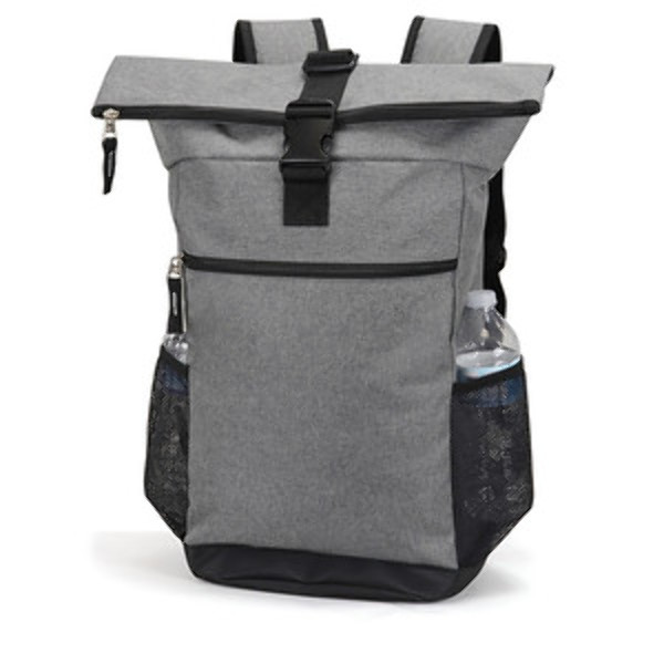 19.5 Computer Backpacks - Gray Heather, Padded Back Panel case of 12