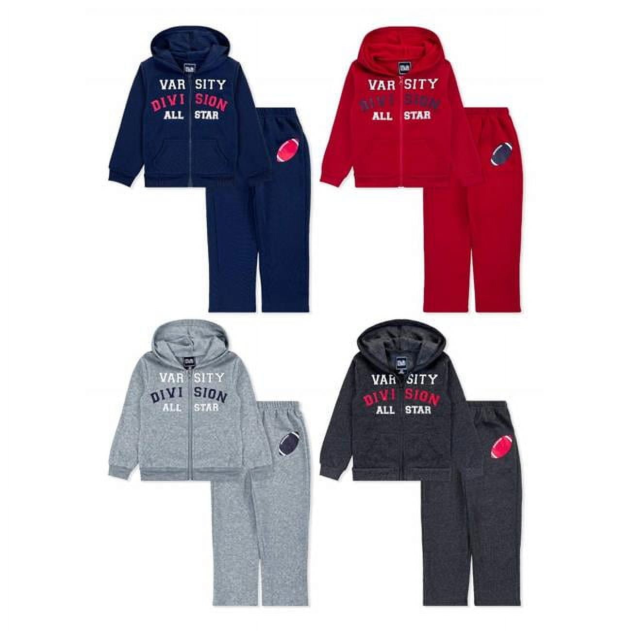 Picture of DDI 2373454 Boys Toddler Varsity All Star Fleece Sets&#44; Assorted Color - Size 2T-4T - 2 Piece - Pack of 24
