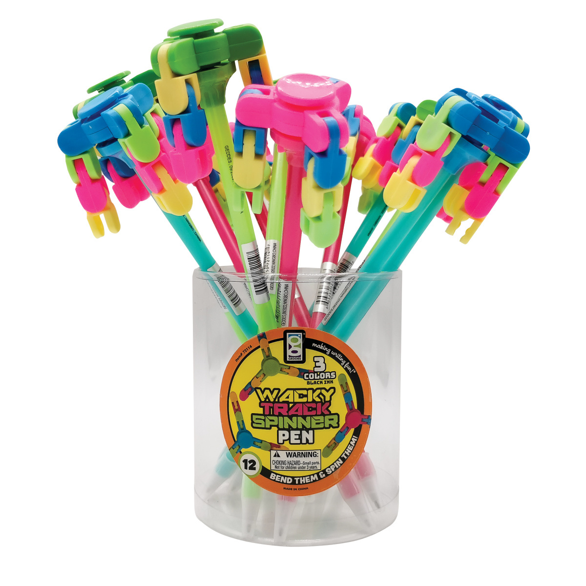 Wacky Track Spinner Pen case of 144