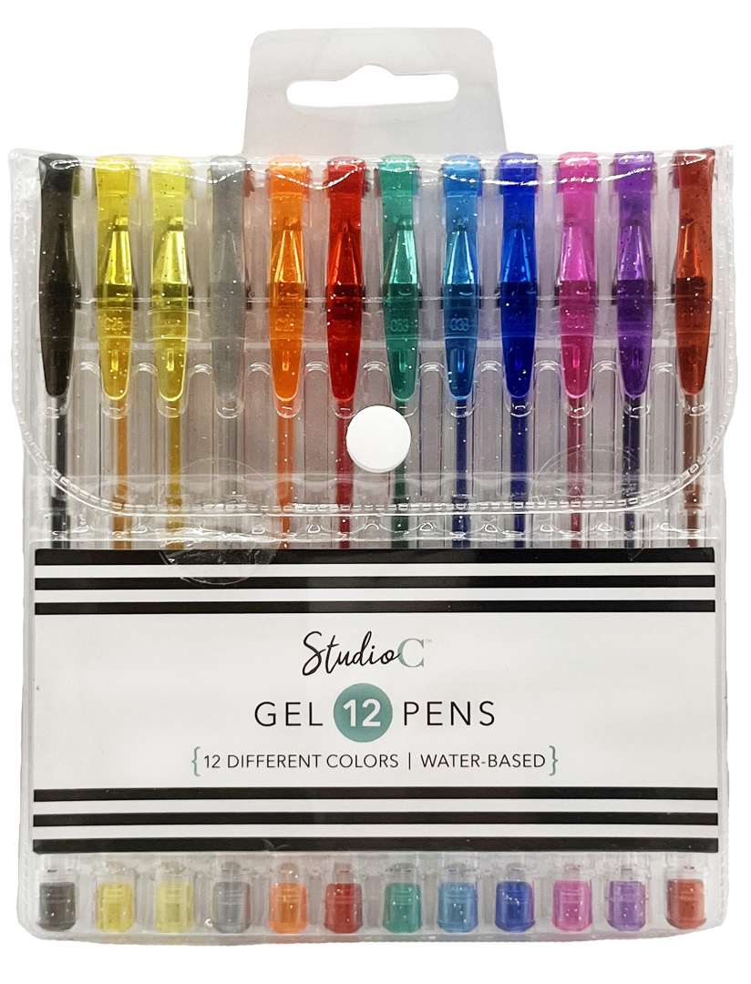 Gel Pens - 12 Colors, Water Based case of 24