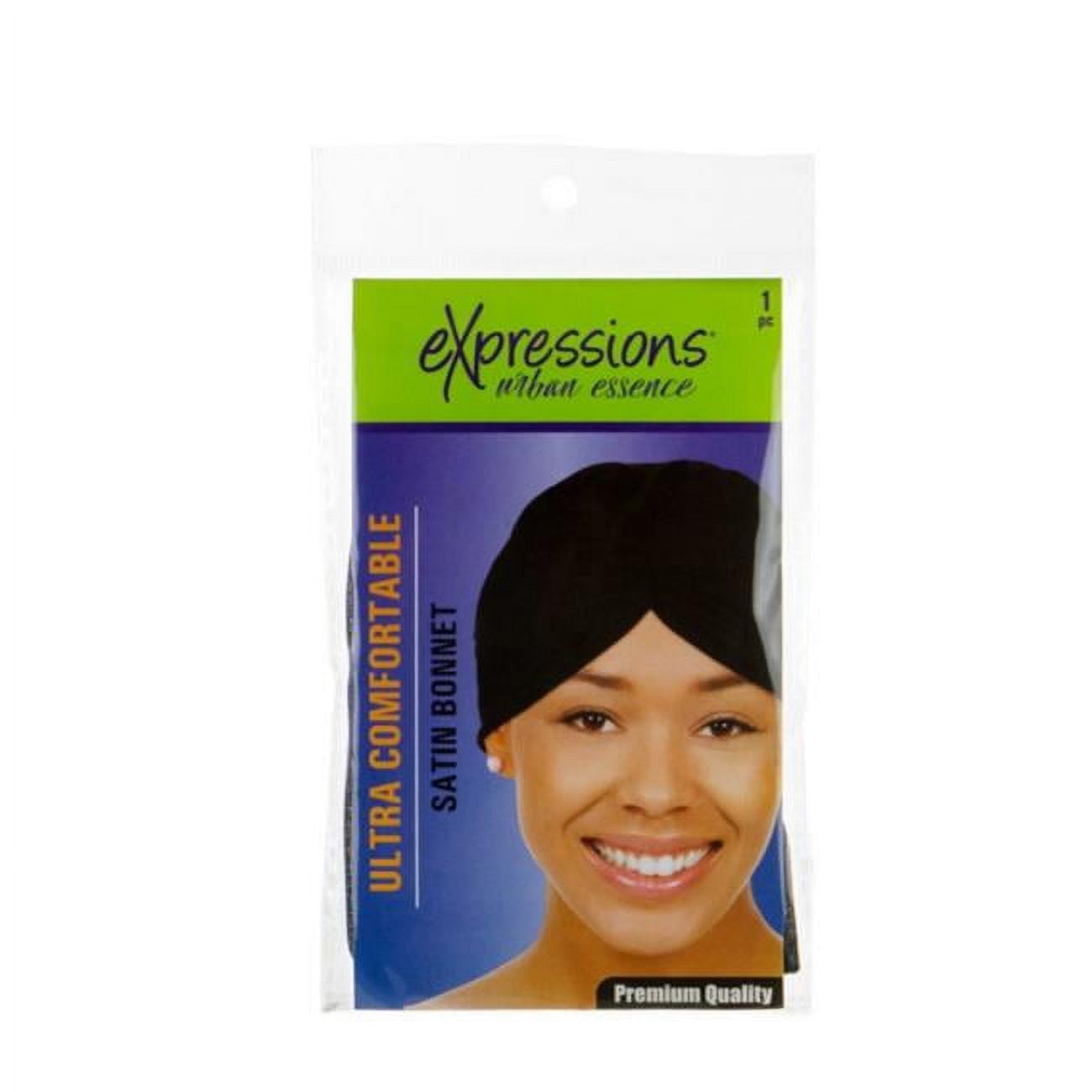 Picture of DDI 2364741 Hair Satin Bonnets&#44; Black - Case of 48