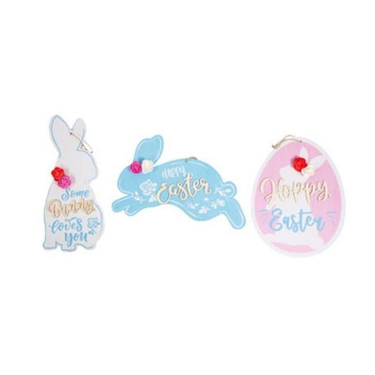 Picture of DDI 2368236 15 x 11.75 in. Easter Hanging Plaques&#44; 3 Designs - Case of 24