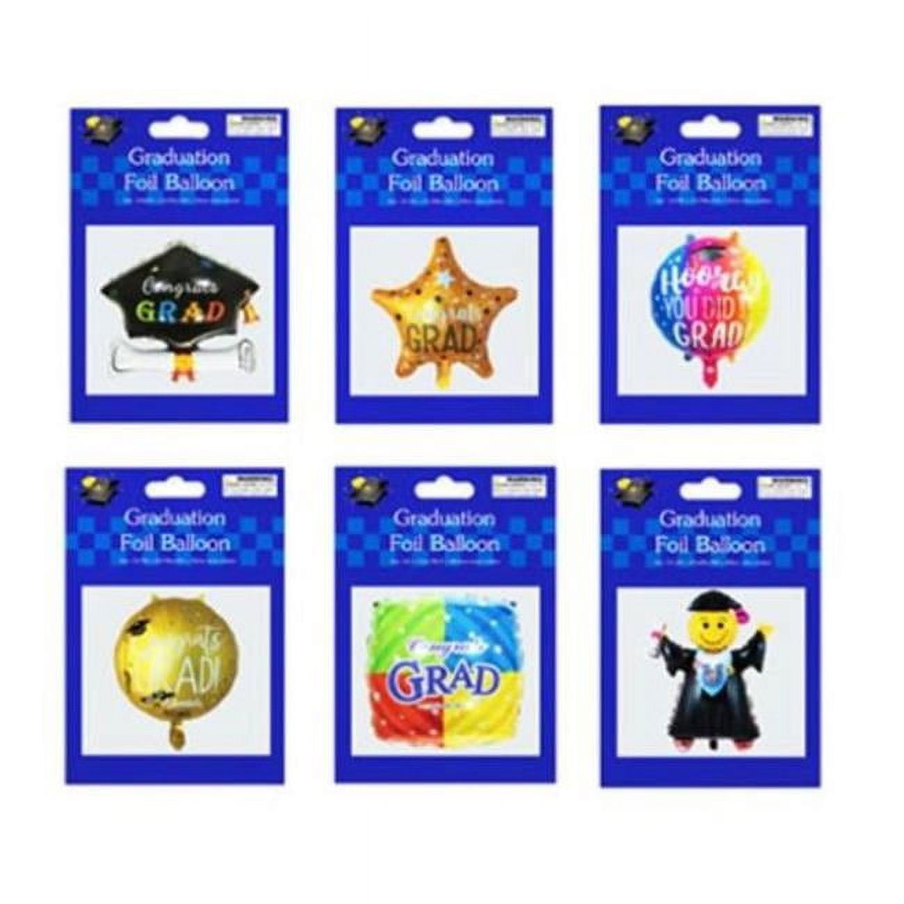 Picture of DDI 2368258 Graduation Foil Balloons&#44; 6 Styles - Case of 72