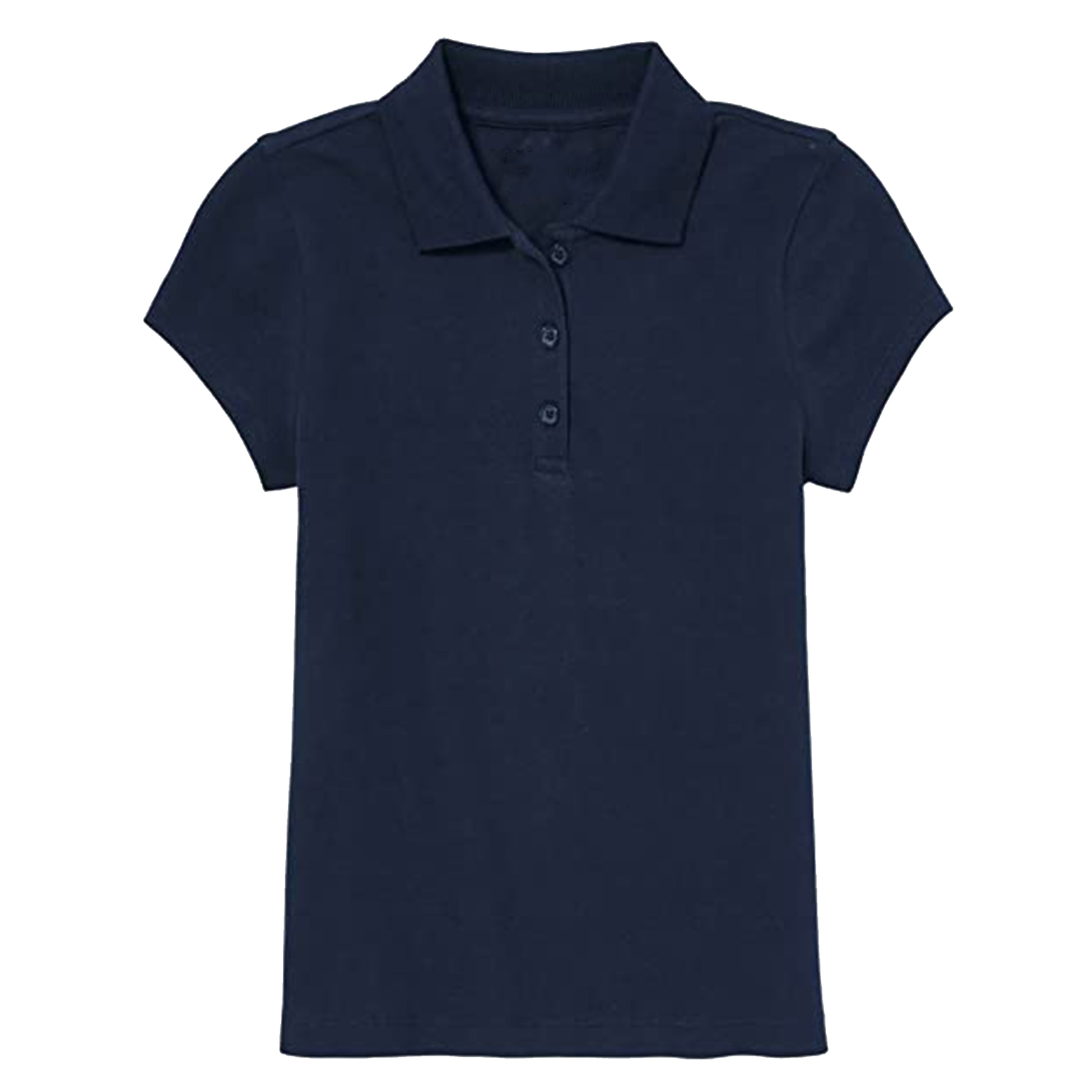 Girls' Uniform Polos - Navy, Medium, Short Sleeve case of 24