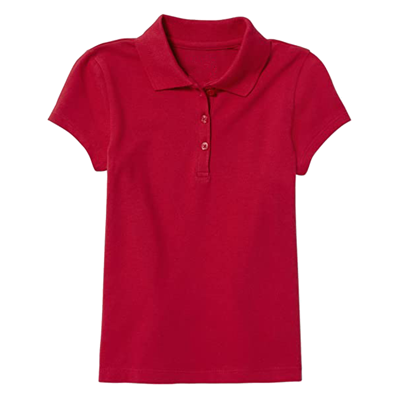 Girls' Uniform Polos - Red, Medium, Short Sleeve case of 24