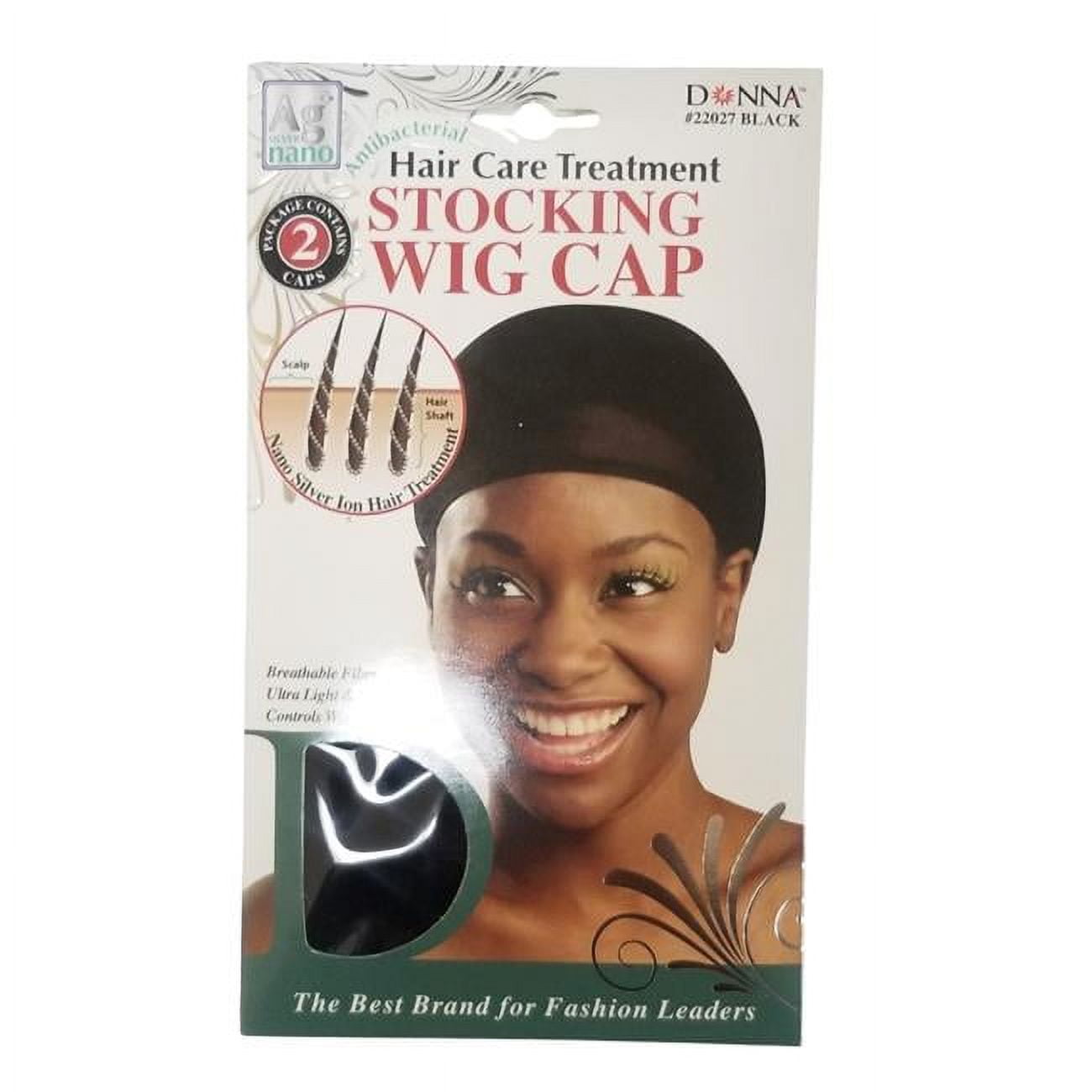Picture of DDI 2365590 Stocking Wig Caps&#44; Black - 2 Piece - Pack of 72