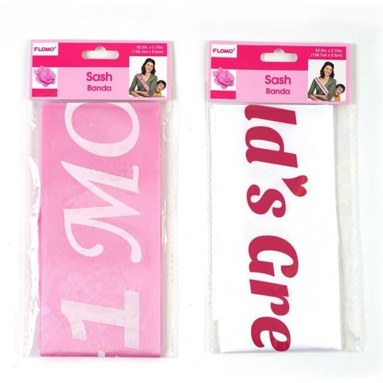 Picture of DDI 2368149 62.5 x 3.75 in. Mothers Day Sashes&#44; 2 Styles - Pack of 36