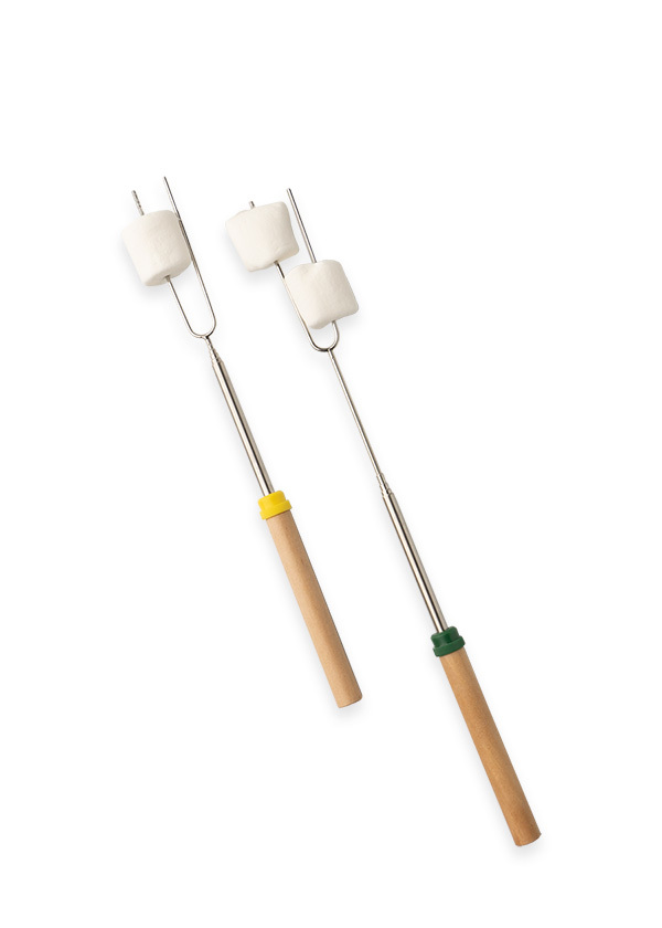 Fire Roasting Sticks - 2 Pack, Color Coded Handles case of 24