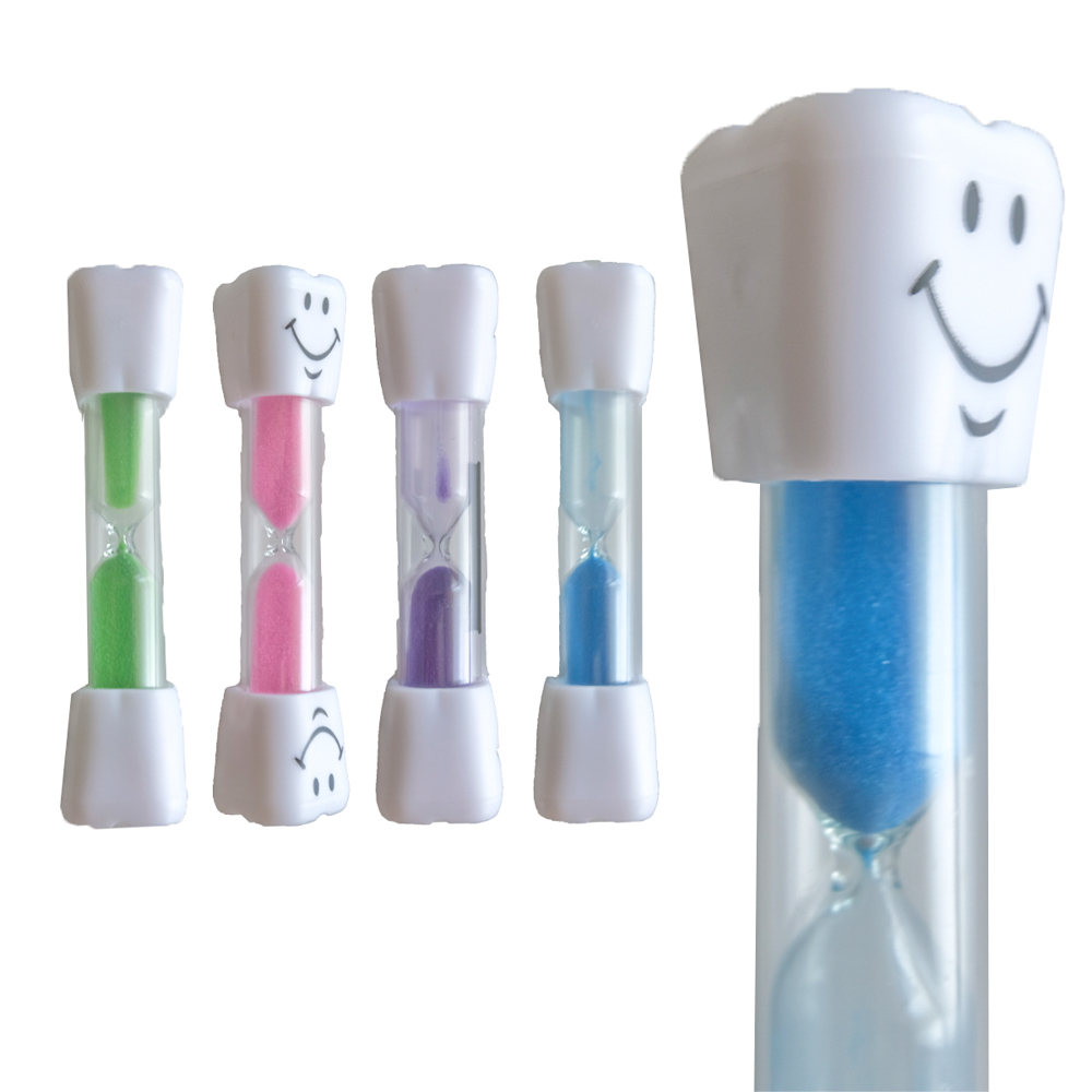 4 in. Plastic Two Minute Tooth Timers, Assorted Color - Pack of 72